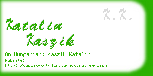 katalin kaszik business card